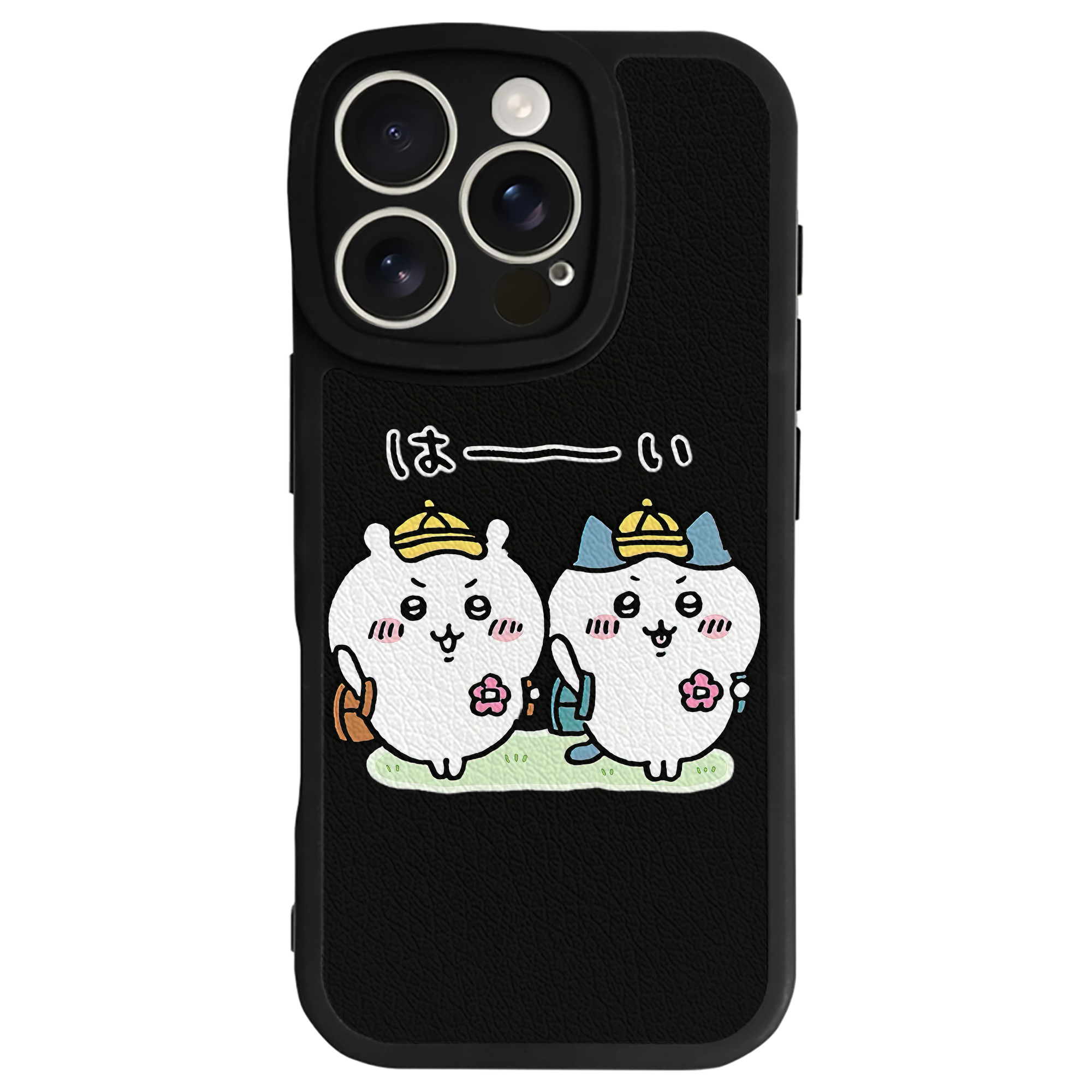 （画像用） ちいかわ ハチワレ Chii-kawa hachiware 【iPhone 16シリーズ対応】シリコンスマホケース（レザー調） 材質：シリコン